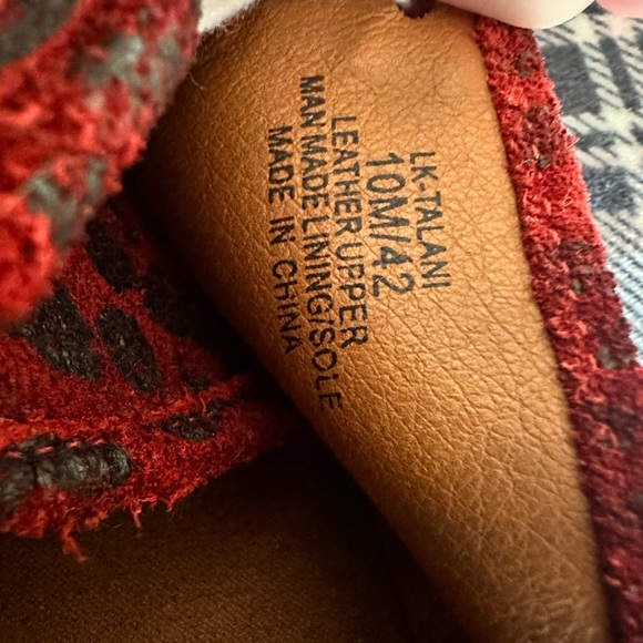 Lucky Brand Red Leopard Print Women's Sneaker Mule Size 10 - Picture 4 of 4